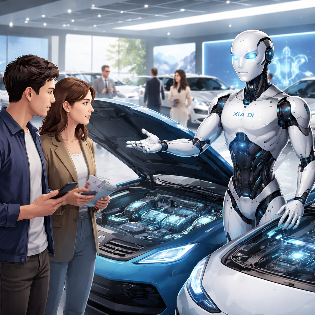 BYD, Çin'deki Showroom'larında Xiao Di İnsansı Robotunu Tanıttı