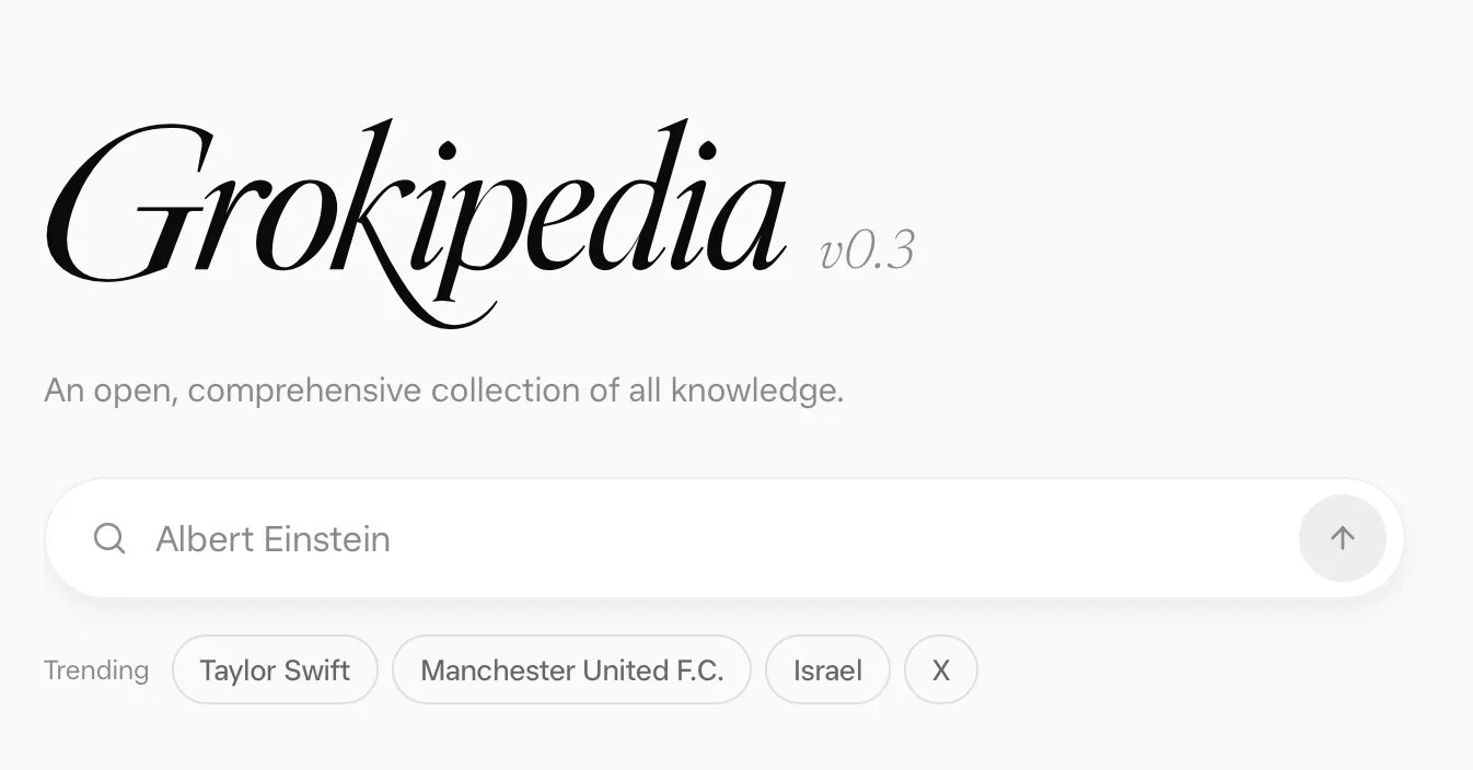 Elon Musk'ın Grokipedia'sı Yenilenen Tasarımıyla Geri Döndü