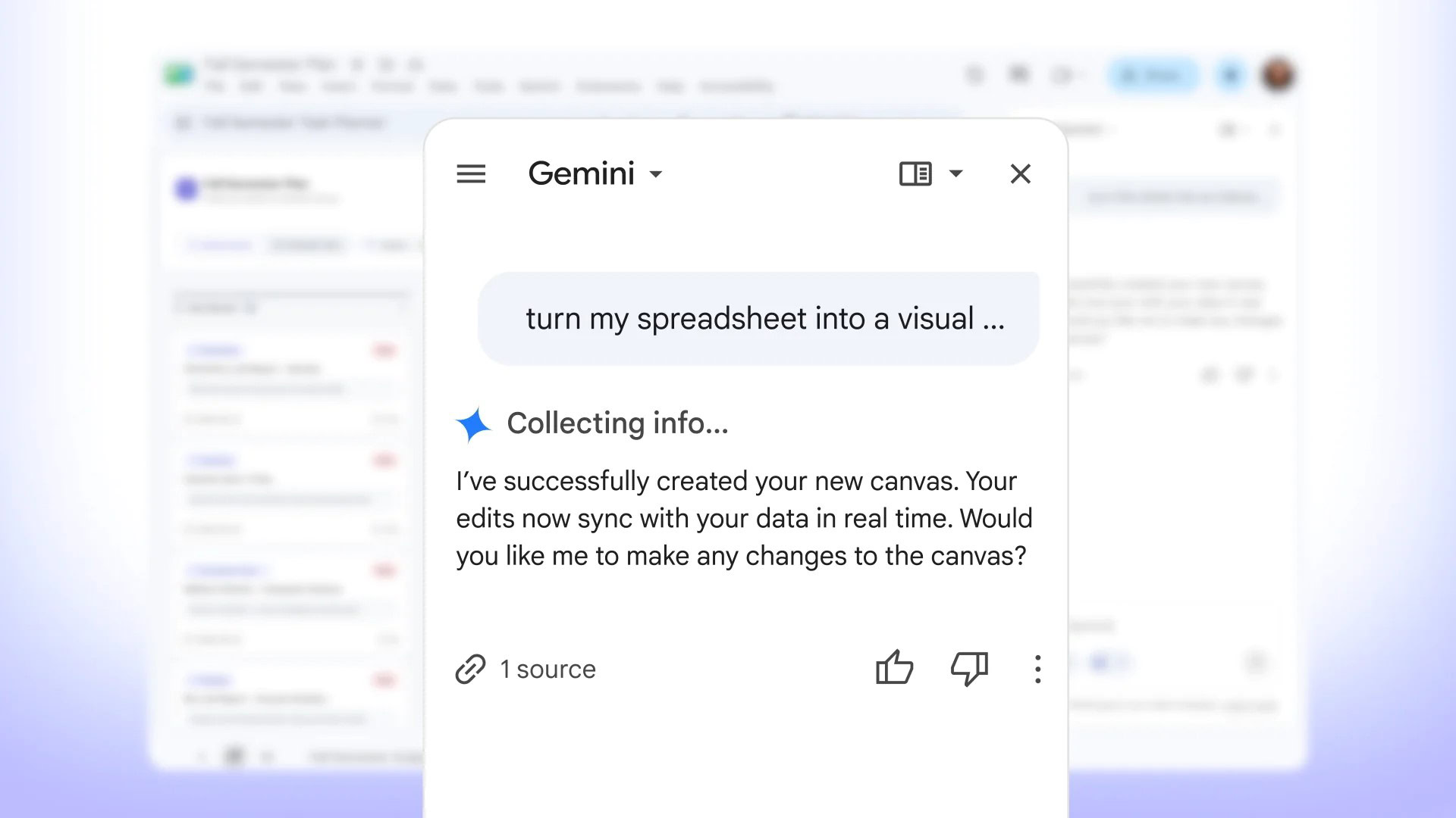 Google Sheets, Gemini ile Etkileşimli Tablo Özelliğini Duyurdu