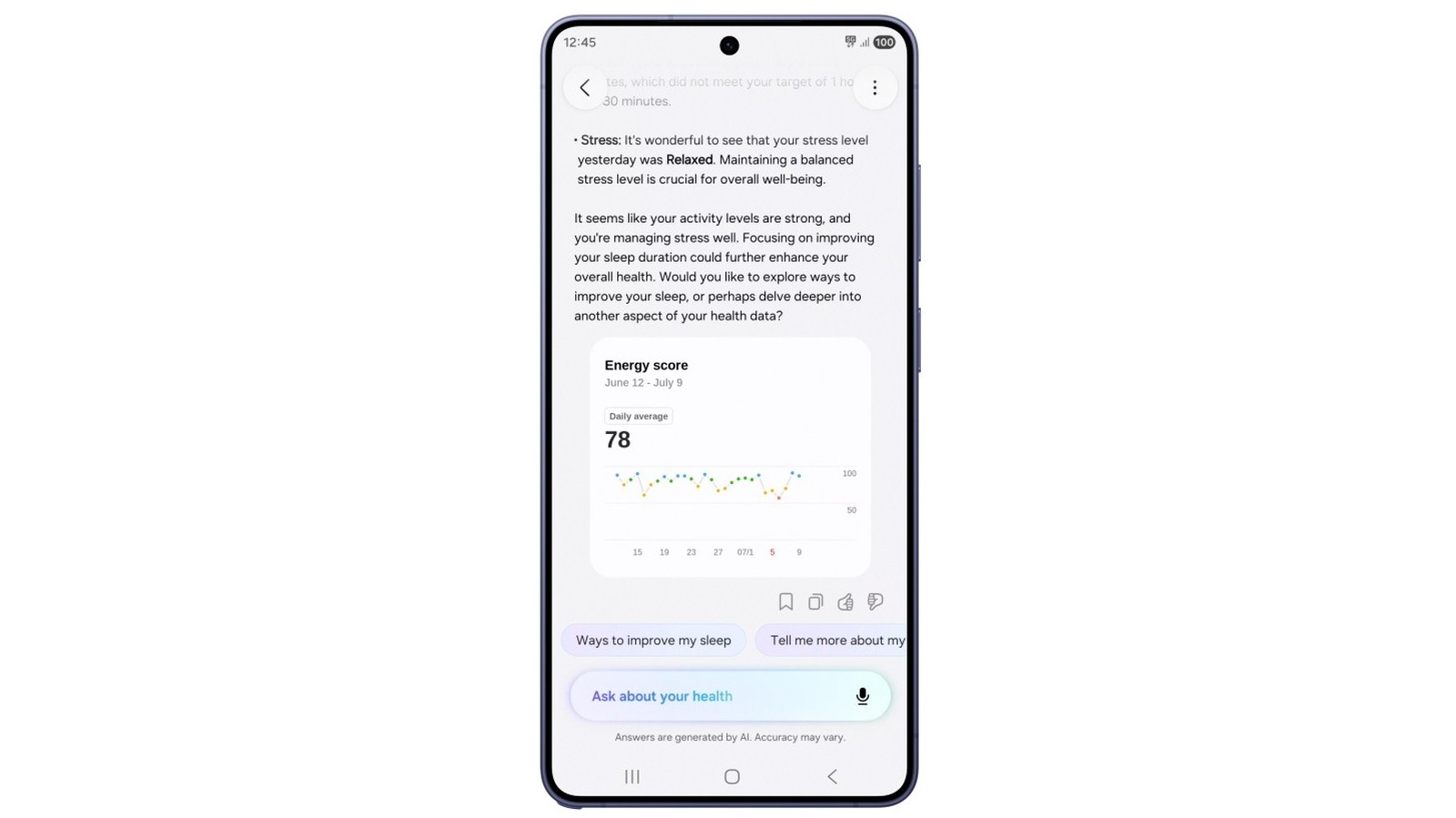 Samsung, Sağlık Verilerinizi Anlamanızı Sağlayacak Yeni AI Asistanını Duyurdu